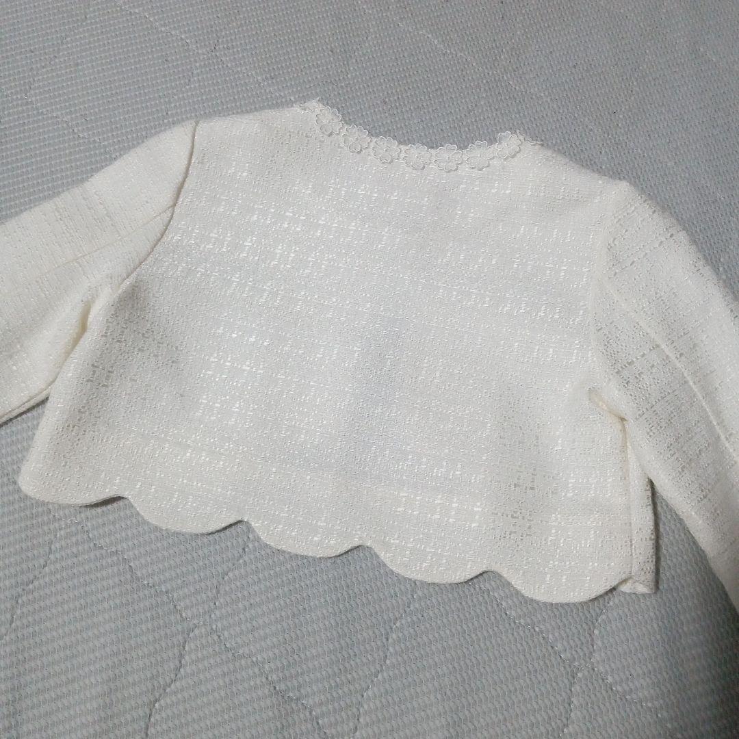 メゾピアノ　ワンピース　ジャケット　mezzo piano　入学式　120 水色