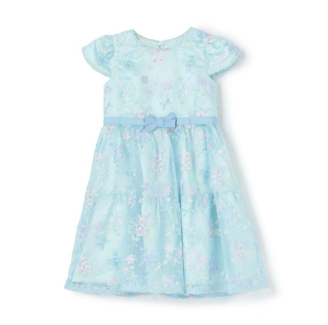 メゾピアノ　ワンピース　ジャケット　mezzo piano　入学式　120 水色