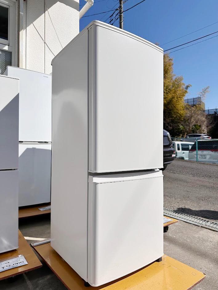 三菱 146L 2ドア冷凍冷蔵庫 右開き 2022年製 MR-P15H-W