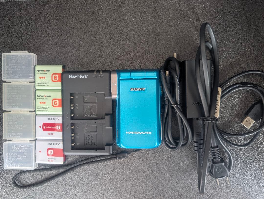 SONY ハンディカム HDR-GW77V ブルー バッテリー4個 充電器付き