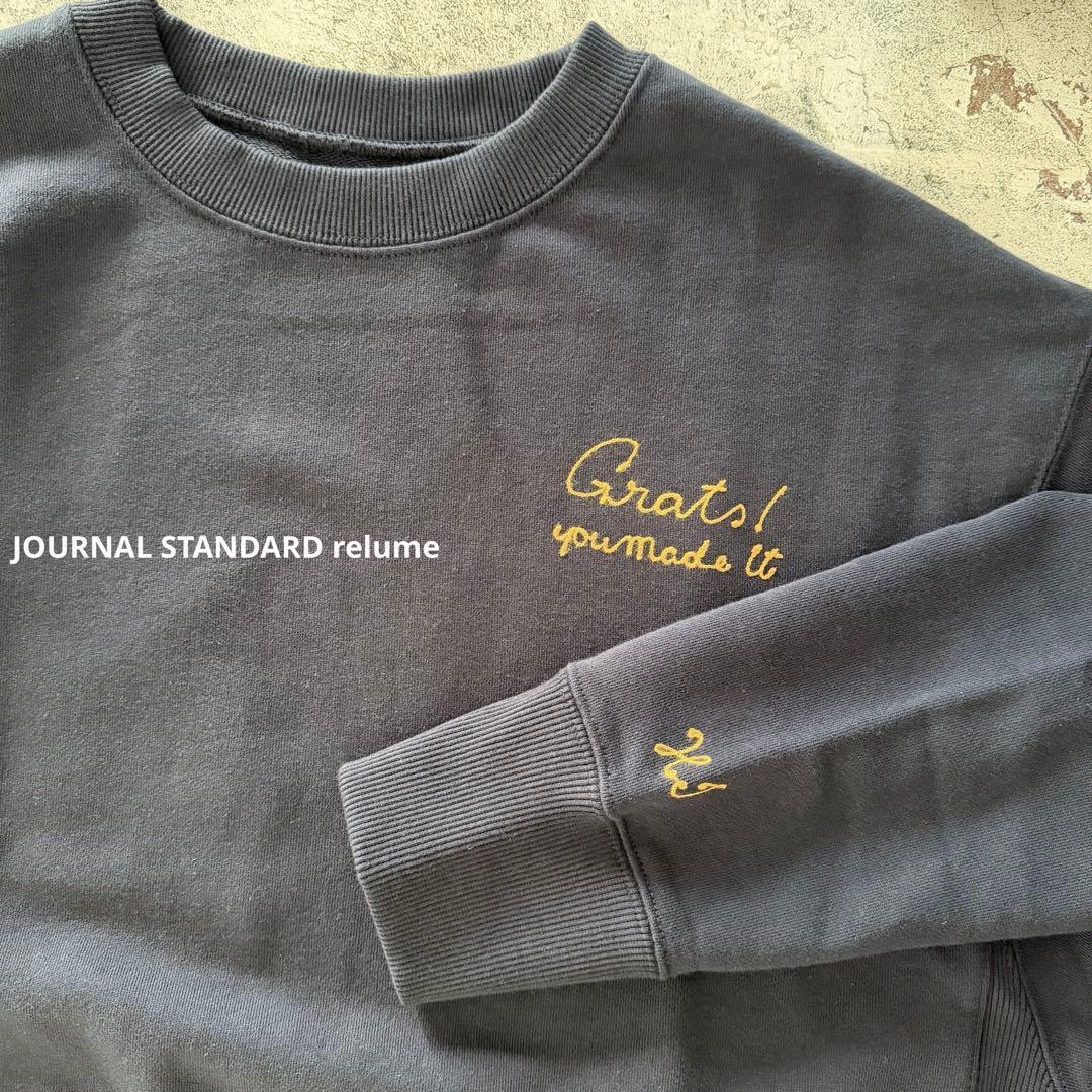 新品 JOURNAL STANDARD r 刺繍ロゴスウェット　ネイビー