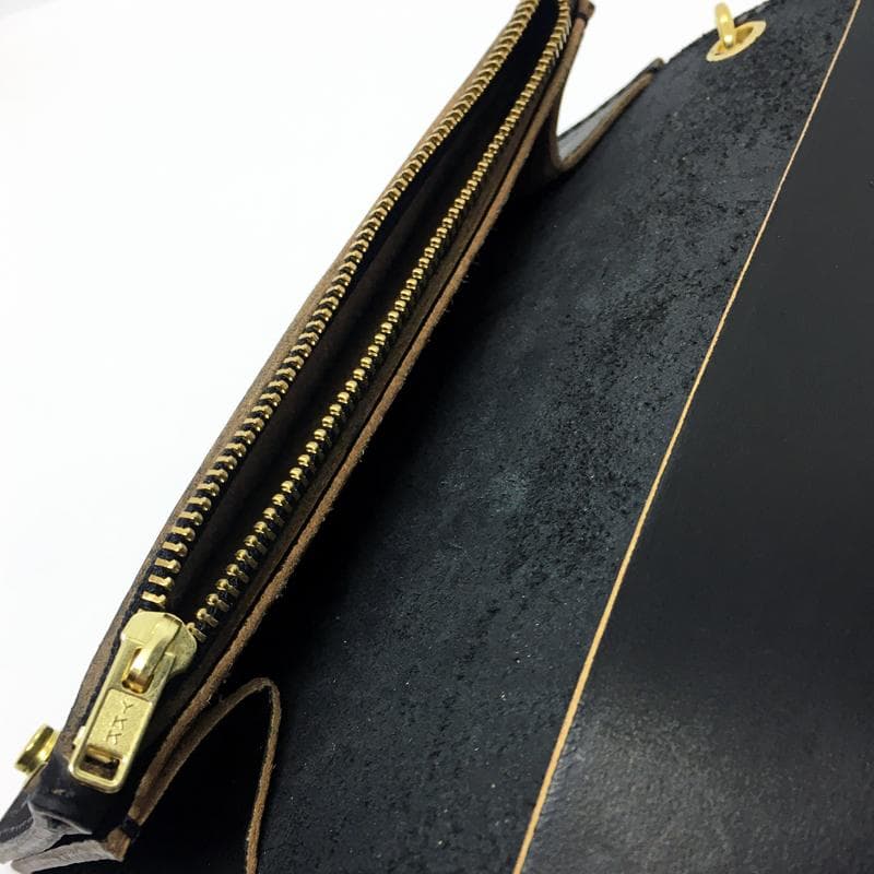 ミドルトラッカーウォレット 真鍮 ★メキシカンスカル&ローズ★