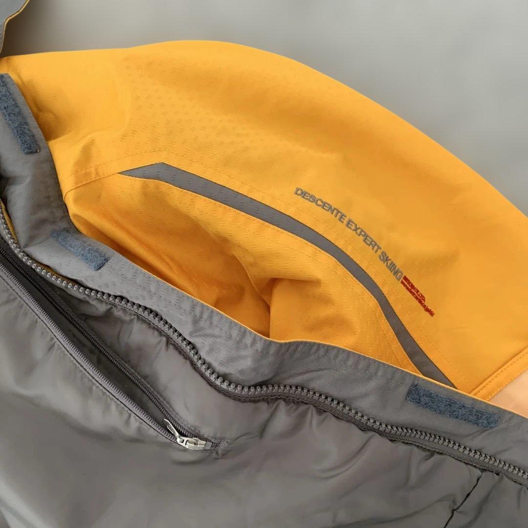 DESCENTE スキーウェア　セットアップ　上下　イエロー　グレー　XL