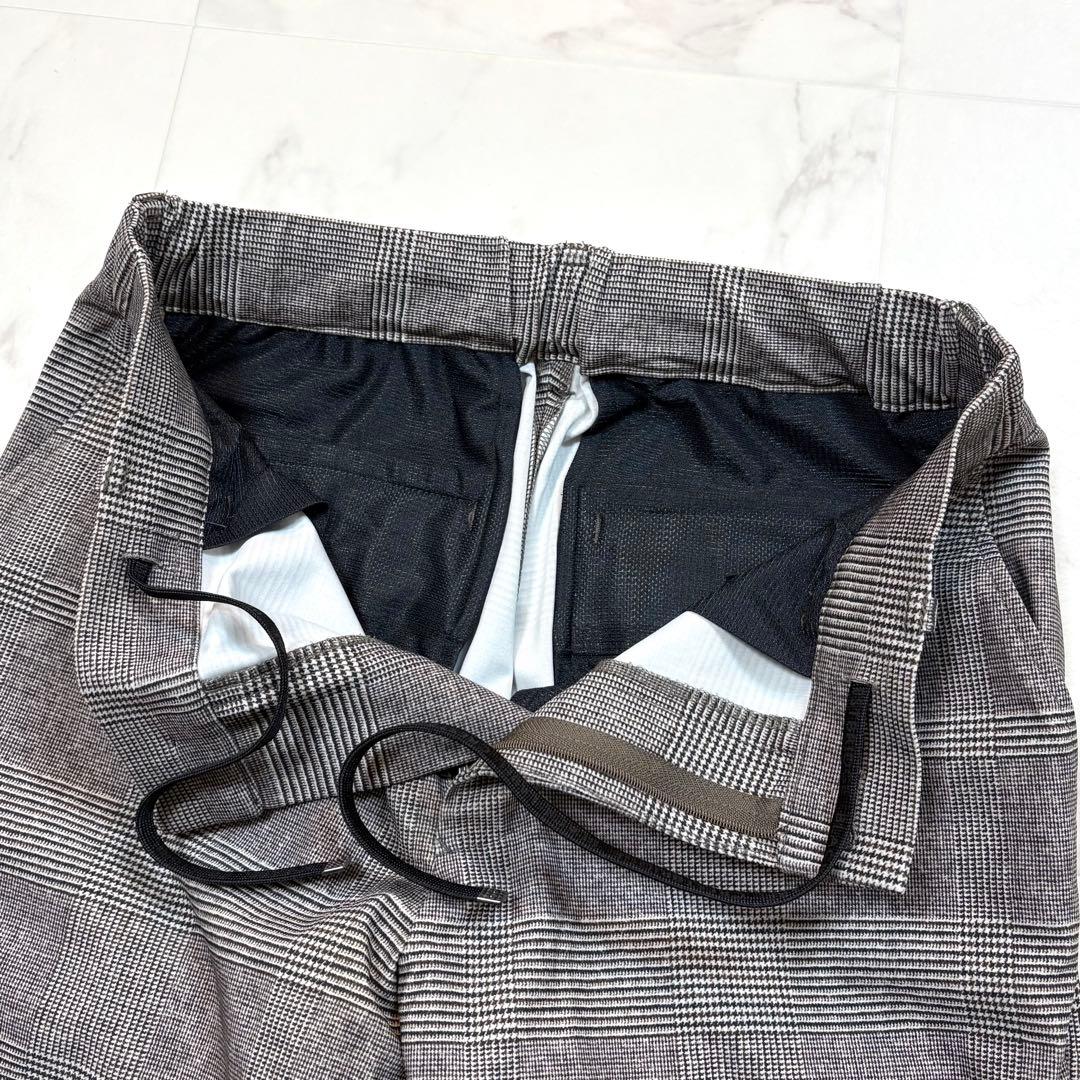 極美品 ブラックレーベルクレストブリッジ スーツ 洗濯可能 チェック グレー系