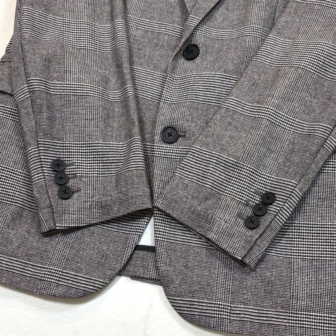 極美品 ブラックレーベルクレストブリッジ スーツ 洗濯可能 チェック グレー系