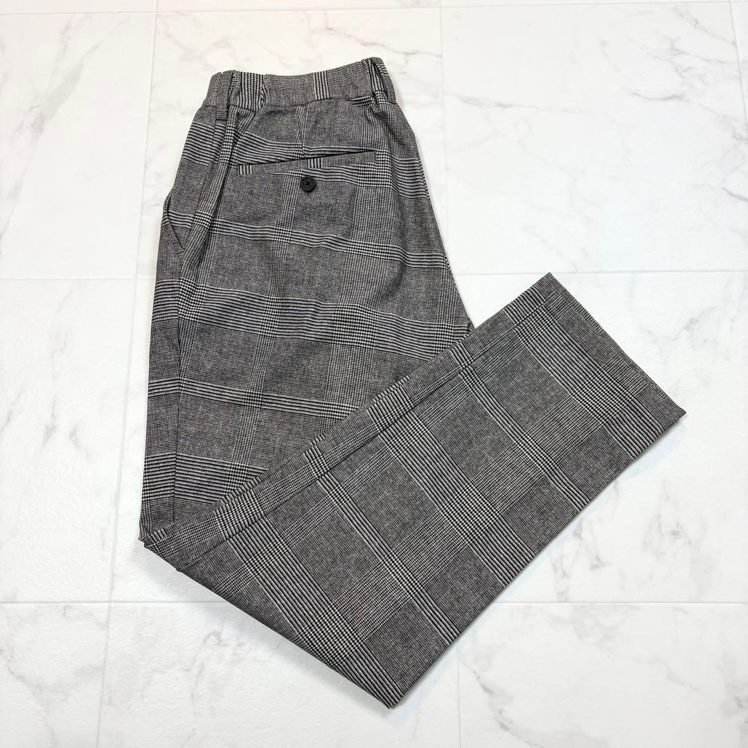 極美品 ブラックレーベルクレストブリッジ スーツ 洗濯可能 チェック グレー系