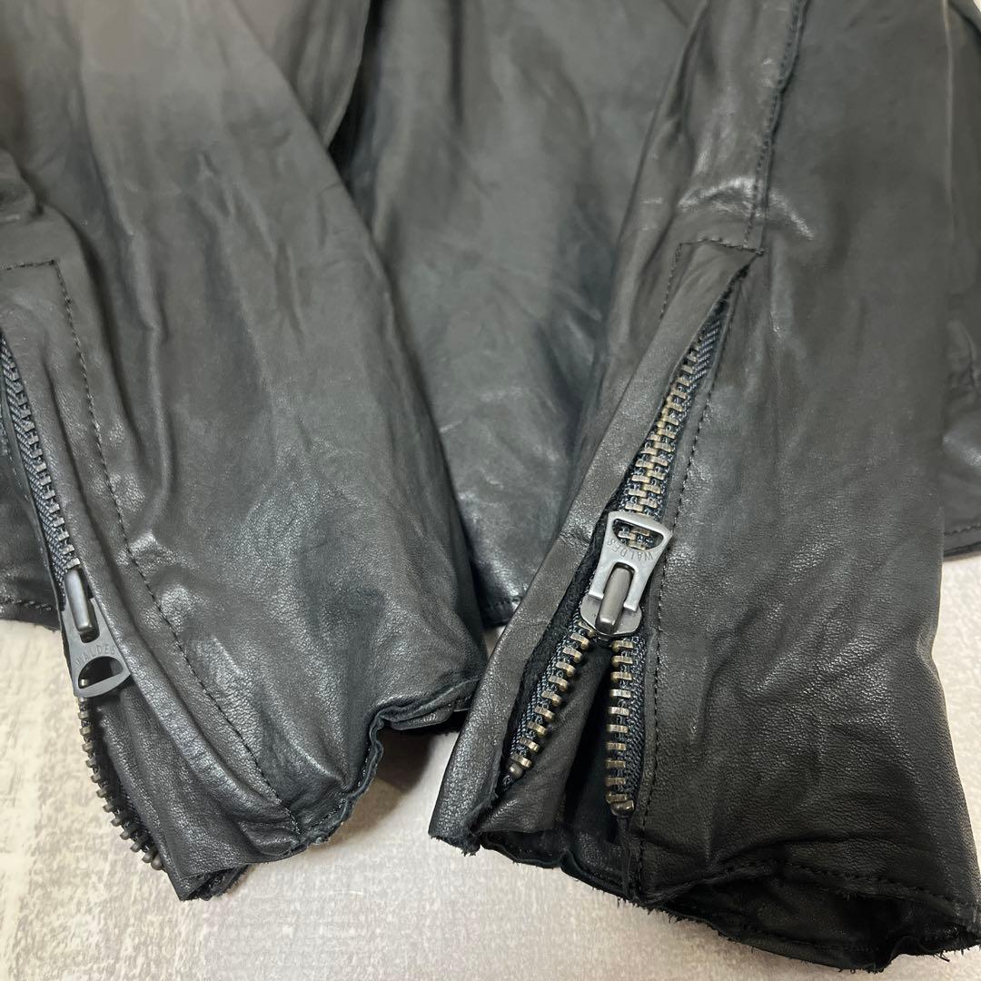 【定価約10万 未使用級】sisii ウォッシャブル レザー シングルライダース