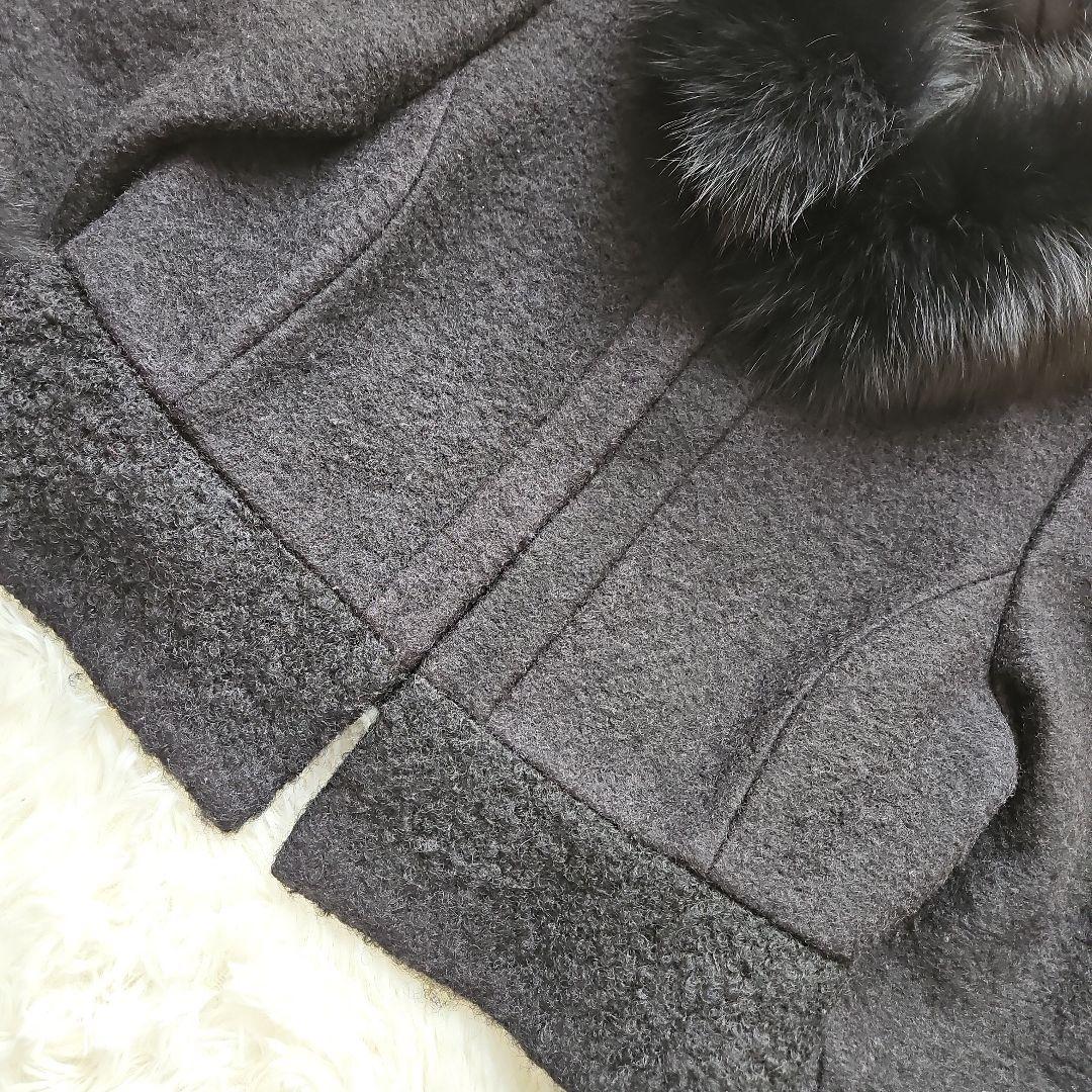 TO BE CHIC トゥービーシック フォックスファー ショートコート 黒