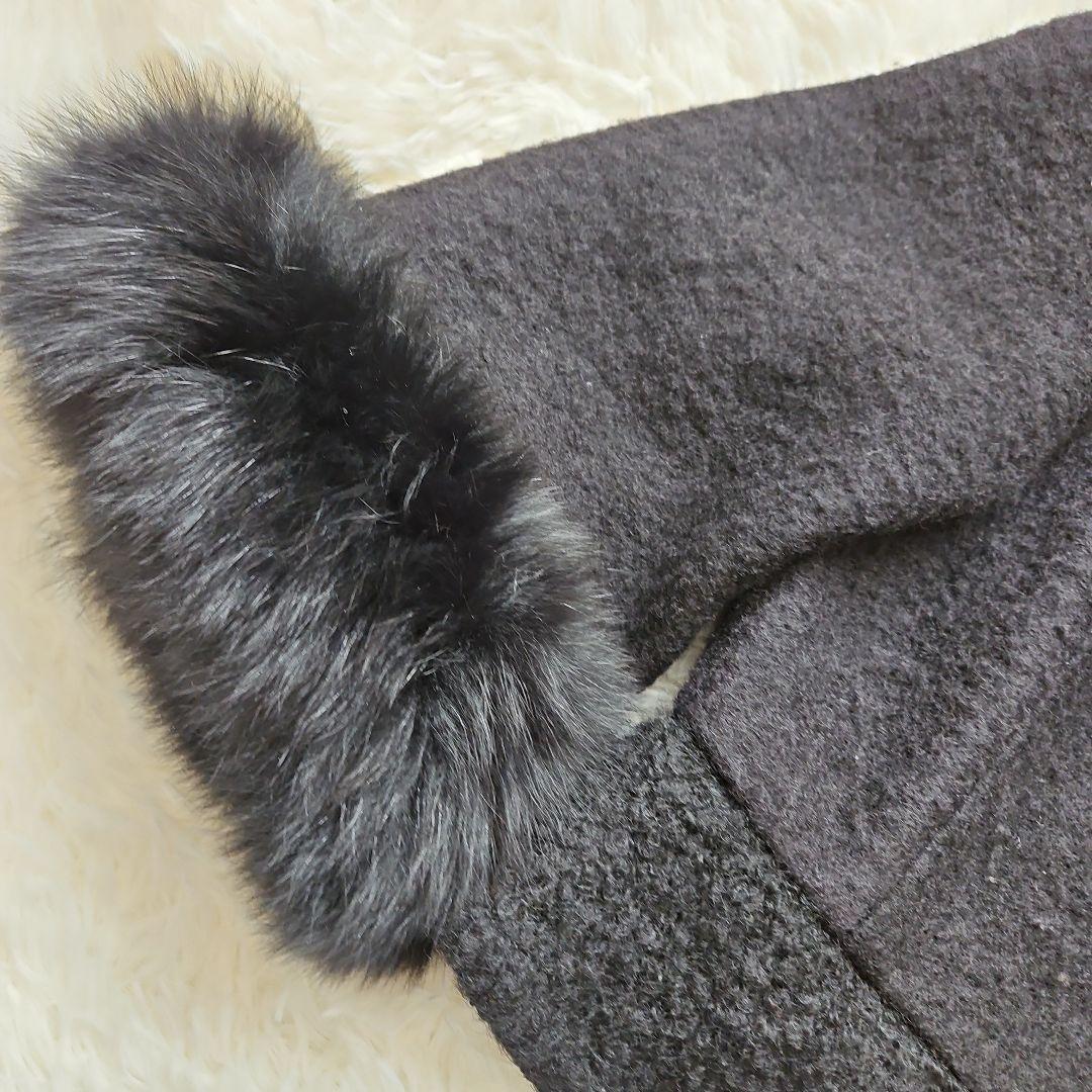 TO BE CHIC トゥービーシック フォックスファー ショートコート 黒