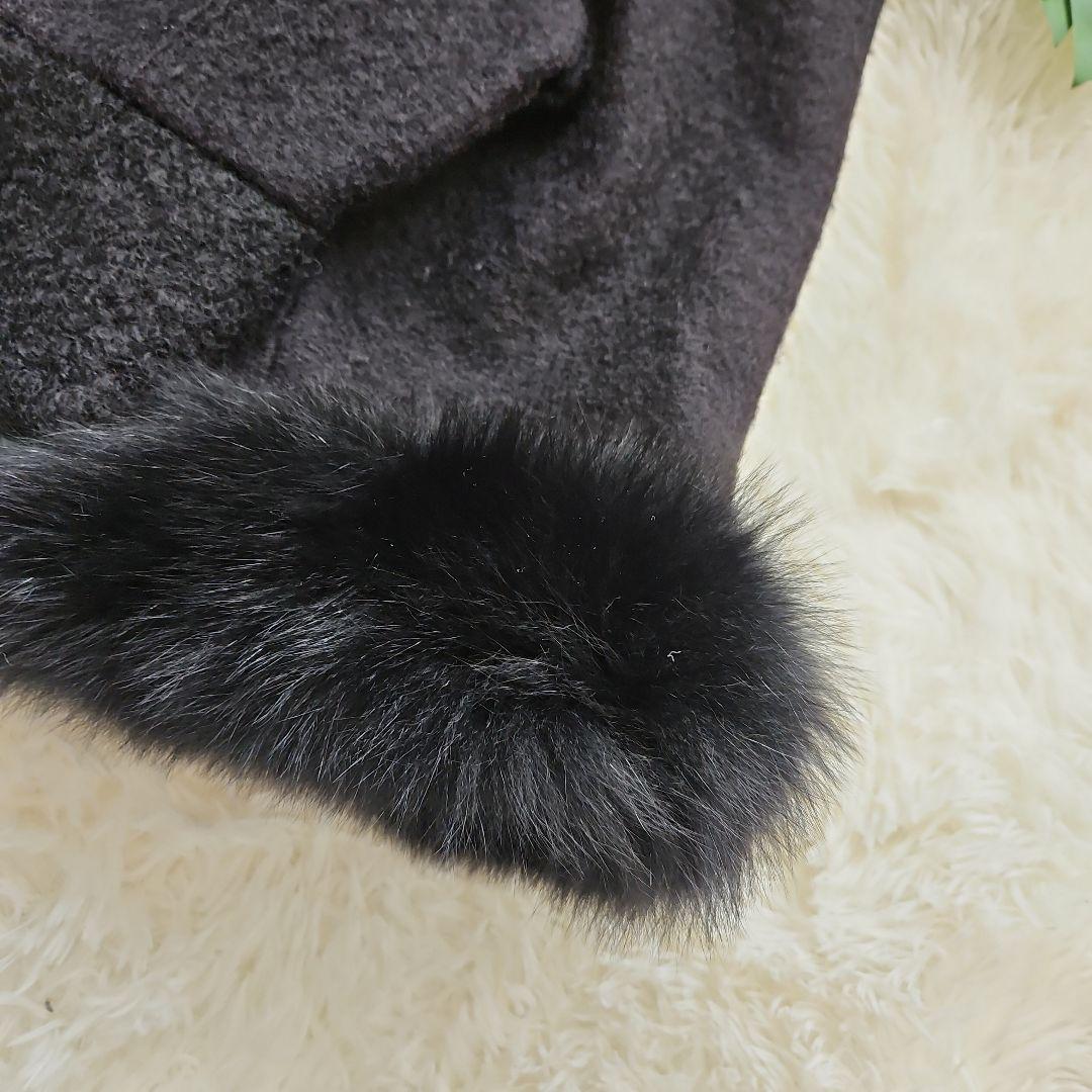 TO BE CHIC トゥービーシック フォックスファー ショートコート 黒