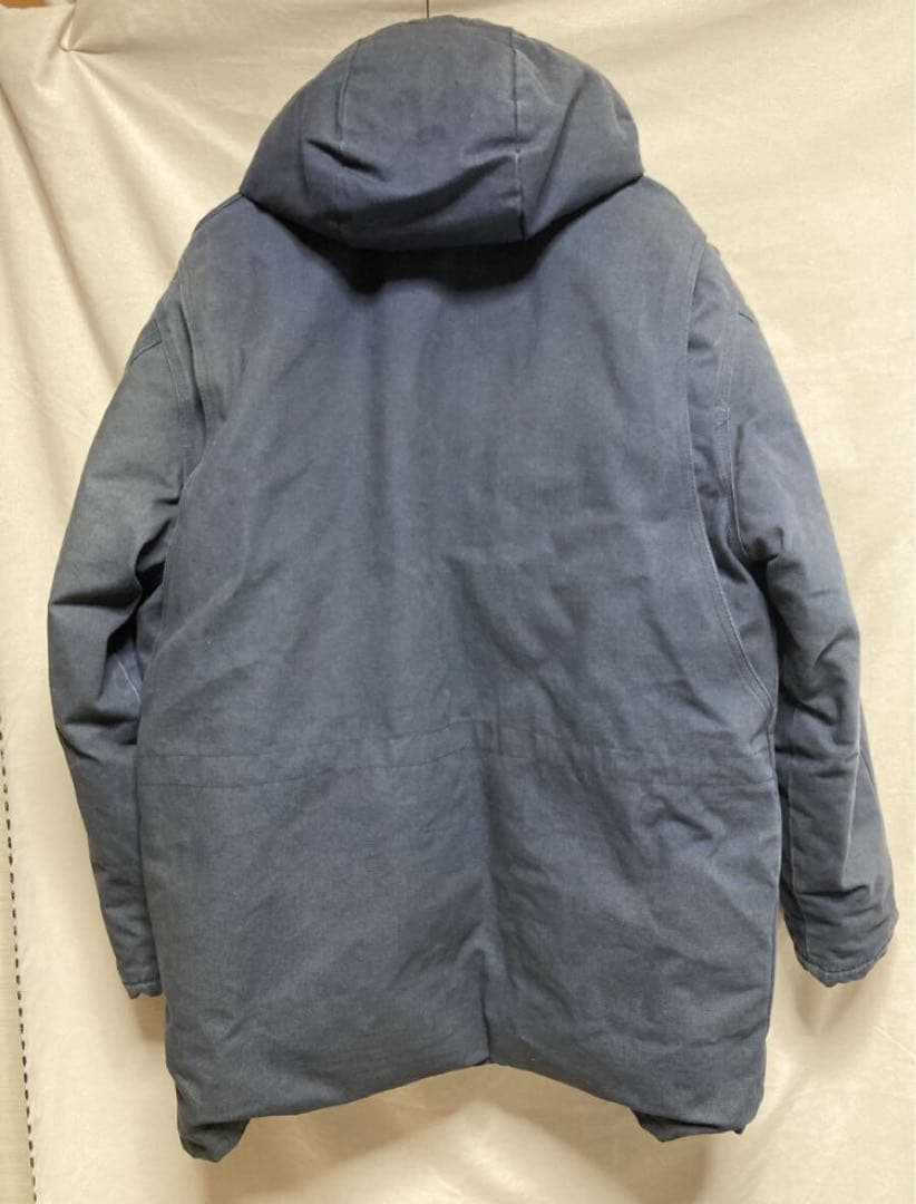 TOUGH DUCK フード付きダウンジャケット L ネイビー　タフダック