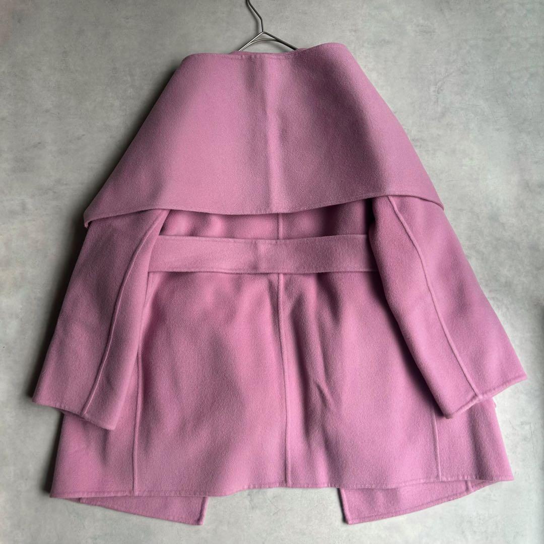 ルルウィルビー 24AW シャルムビーバーリバーミドルコート マフラー ベルト