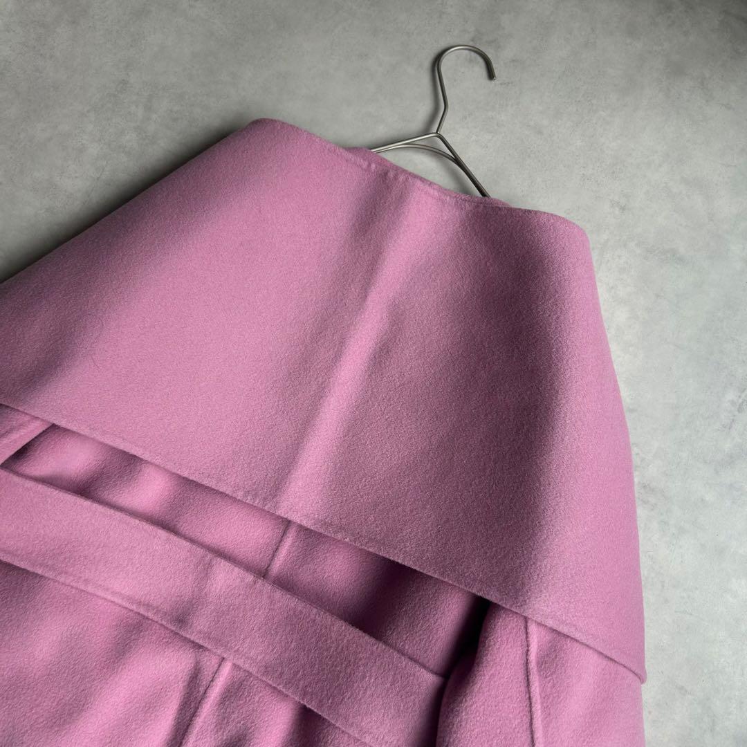 ルルウィルビー 24AW シャルムビーバーリバーミドルコート マフラー ベルト