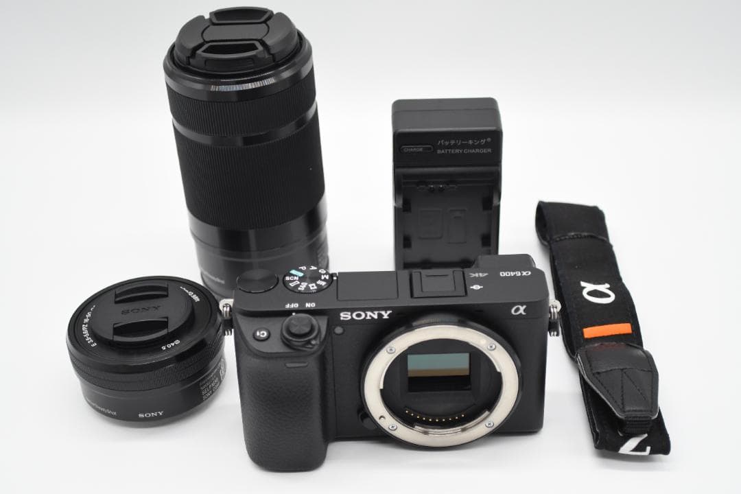 3736枚【ほぼ新品】SONY α6400 ダブルズームキット ブラック 即発送