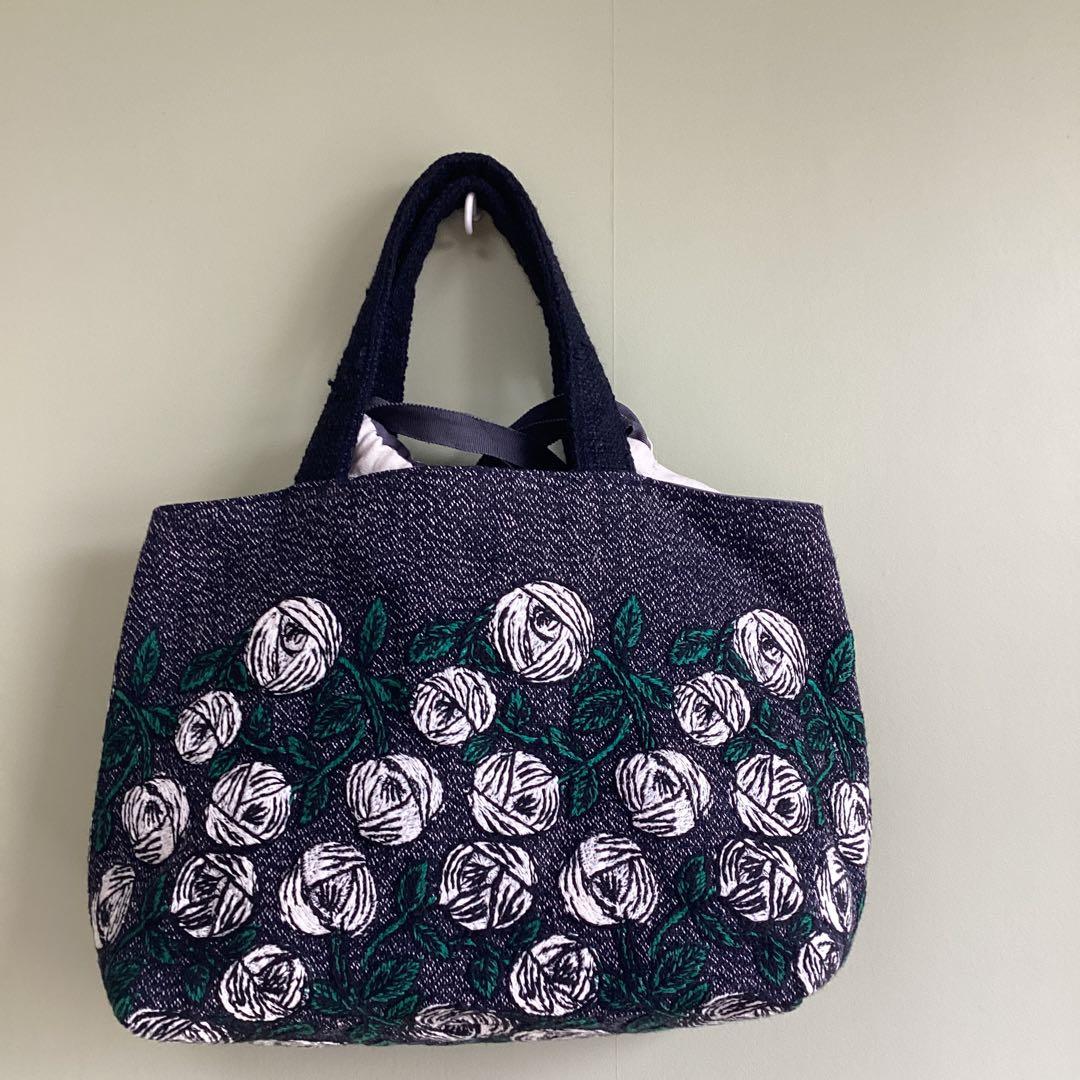 専用です！ミナペルホネンrosy navyあおり巾着トートバッグハンドメイド