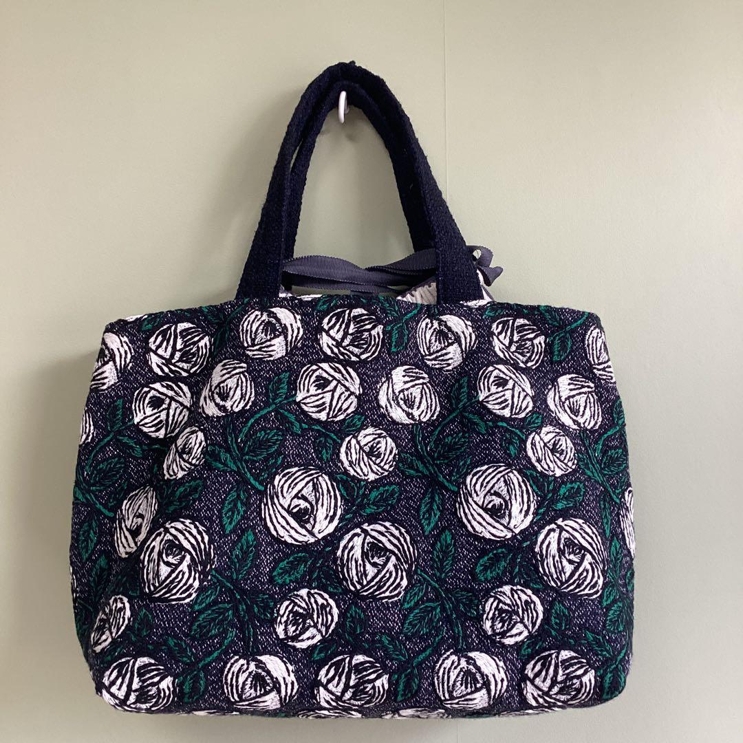 専用です！ミナペルホネンrosy navyあおり巾着トートバッグハンドメイド