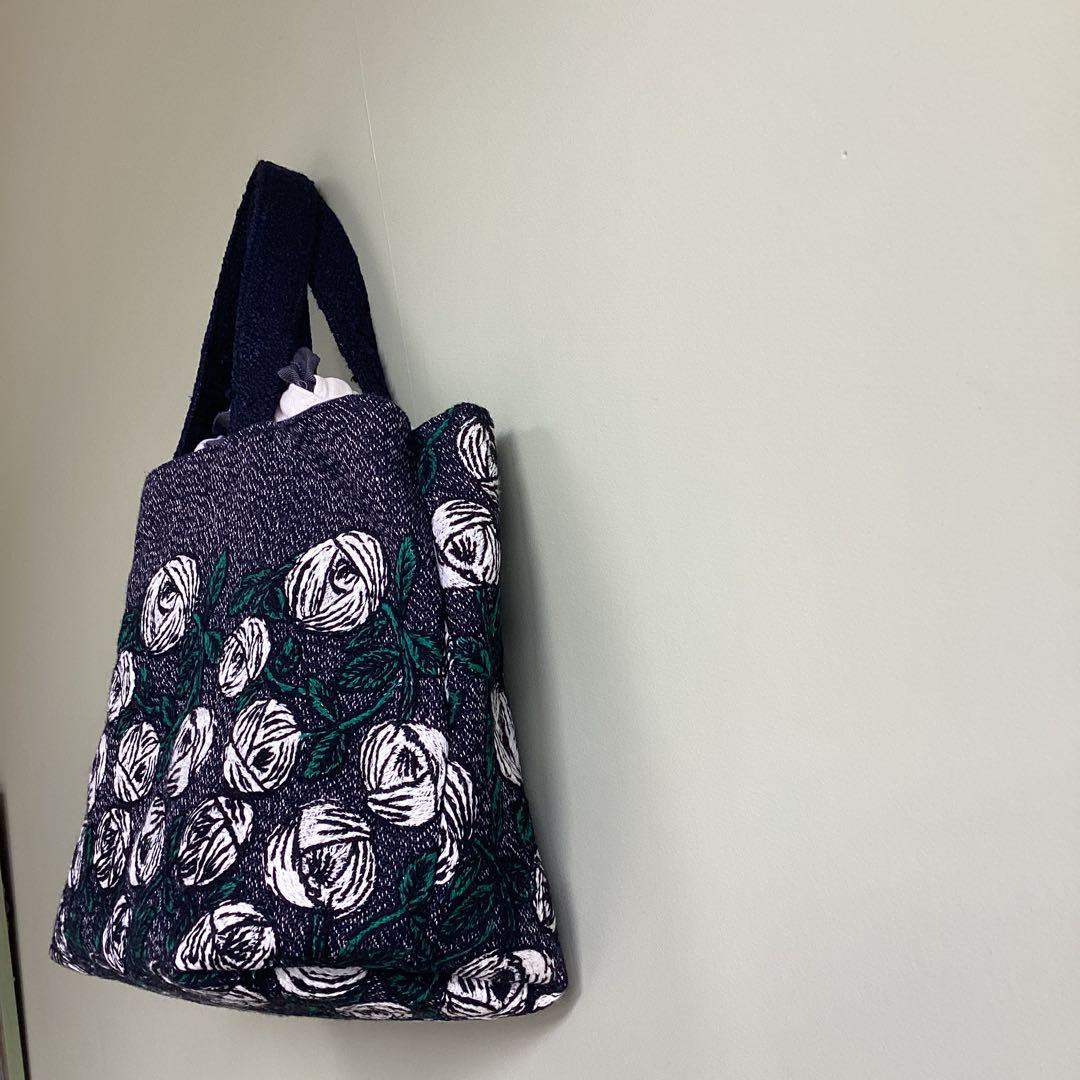 専用です！ミナペルホネンrosy navyあおり巾着トートバッグハンドメイド