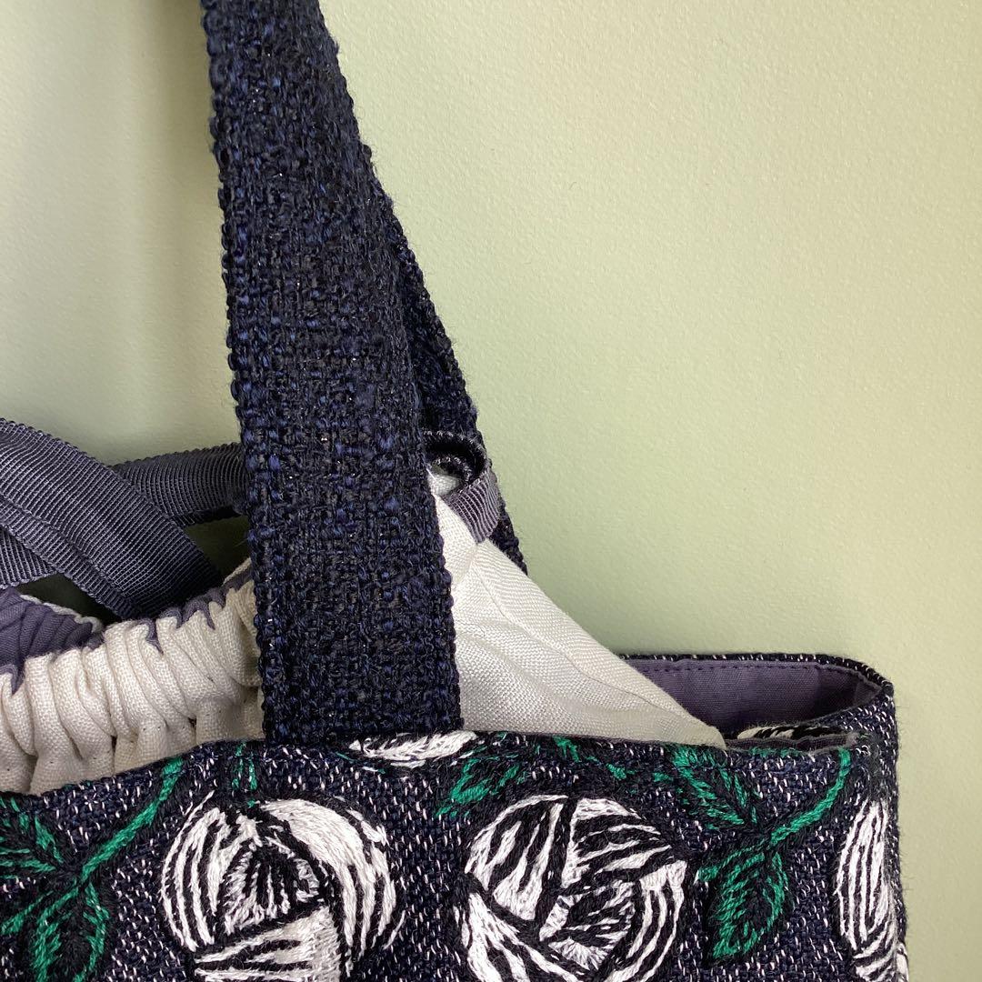 専用です！ミナペルホネンrosy navyあおり巾着トートバッグハンドメイド