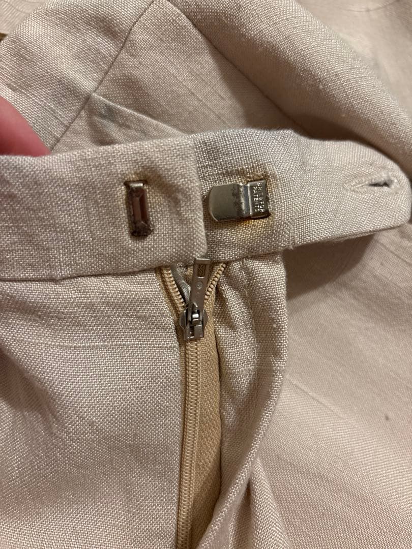 あ*お様 50s 60s 70s レーヨンスラックス ベージュ 白 viscos