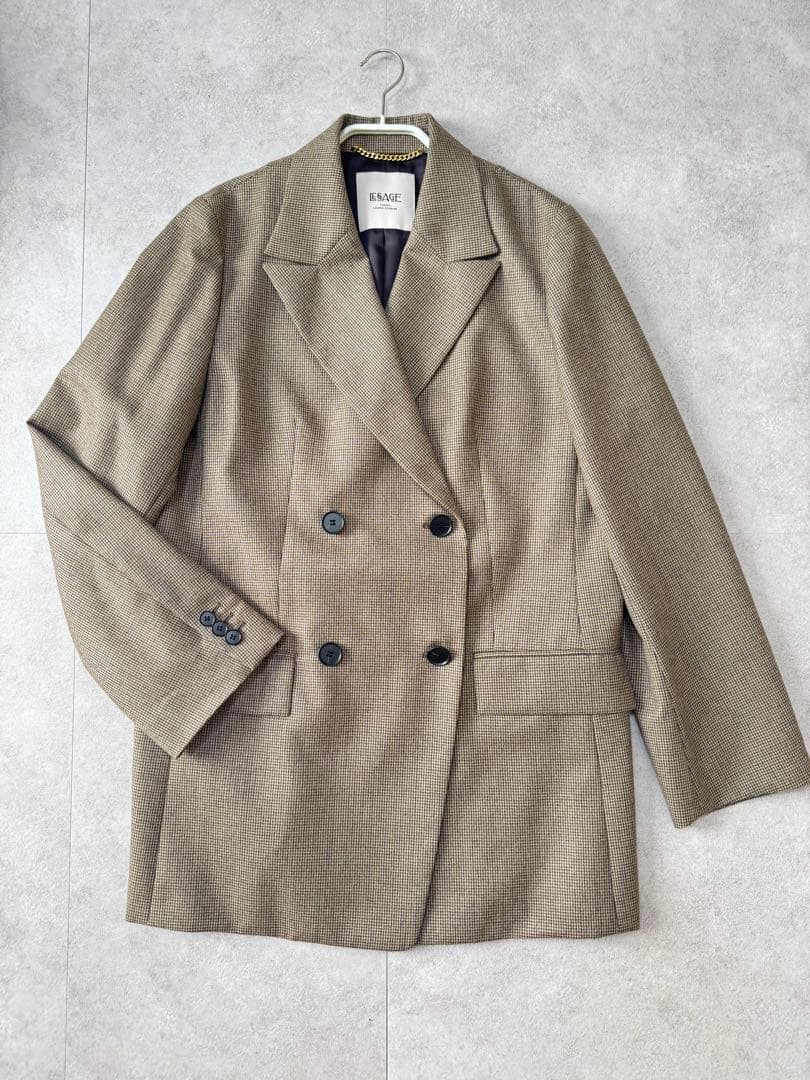 ジャーナルスタンダードレサージュ　チェック柄　ダブルジャケット　24AW 38