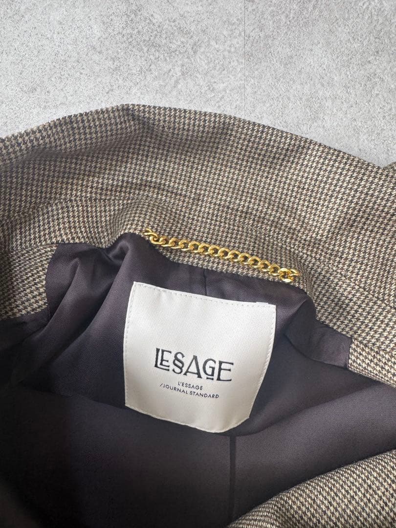 ジャーナルスタンダードレサージュ　チェック柄　ダブルジャケット　24AW 38