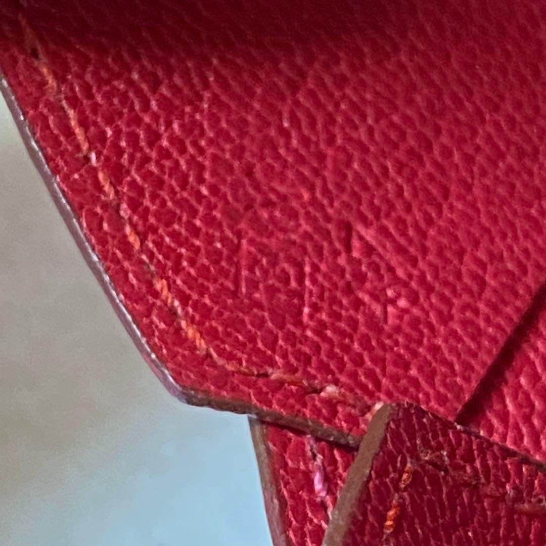 正規品☆エルメス　シェーブルレッド カードケース マルチケース