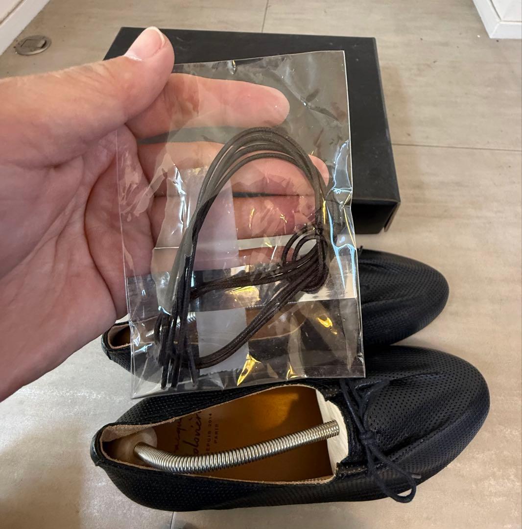 jacques soloviereブラックメッシュドレスシューズ