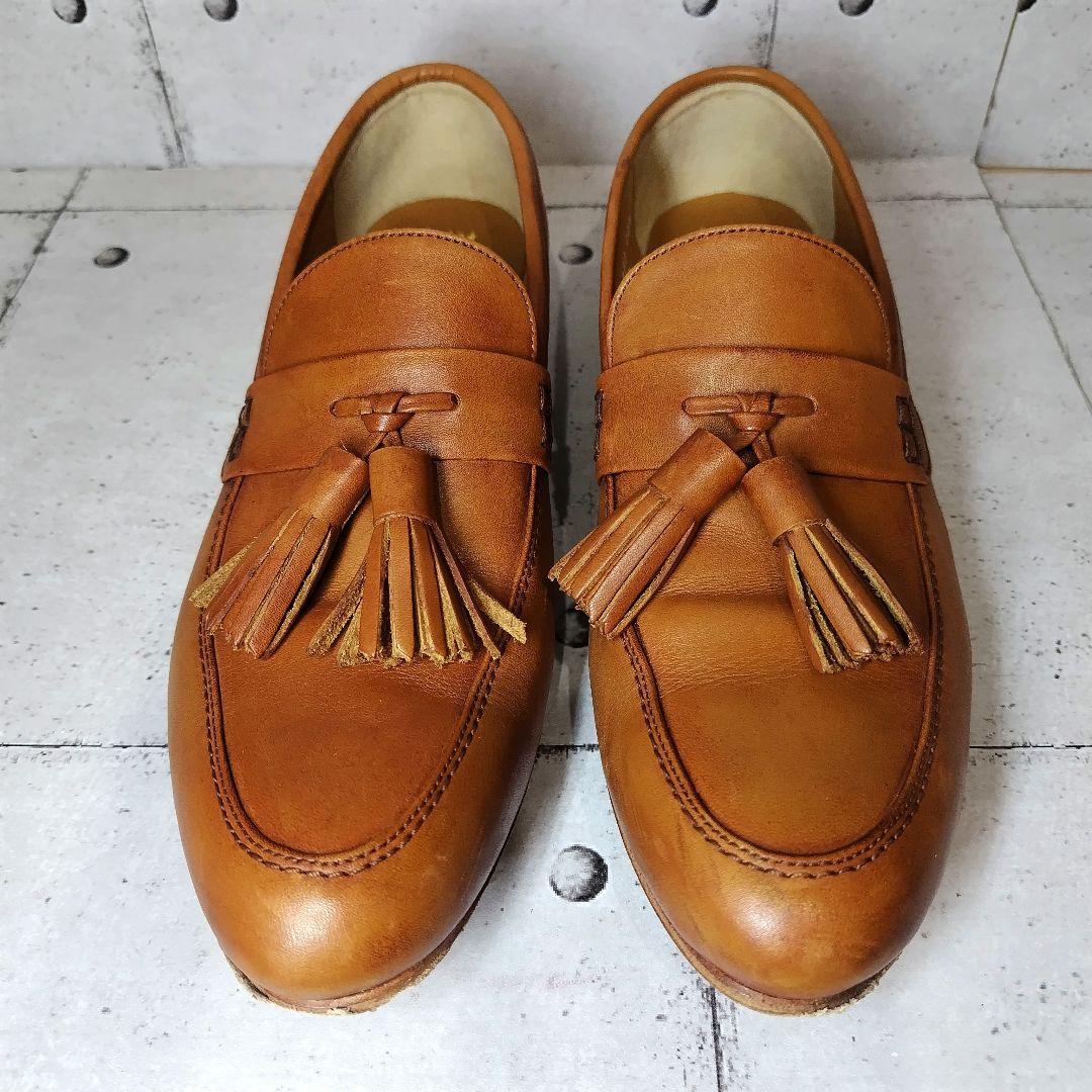 美品 chausser ショセ タッセルローファー 23.5 キャメル 日本製