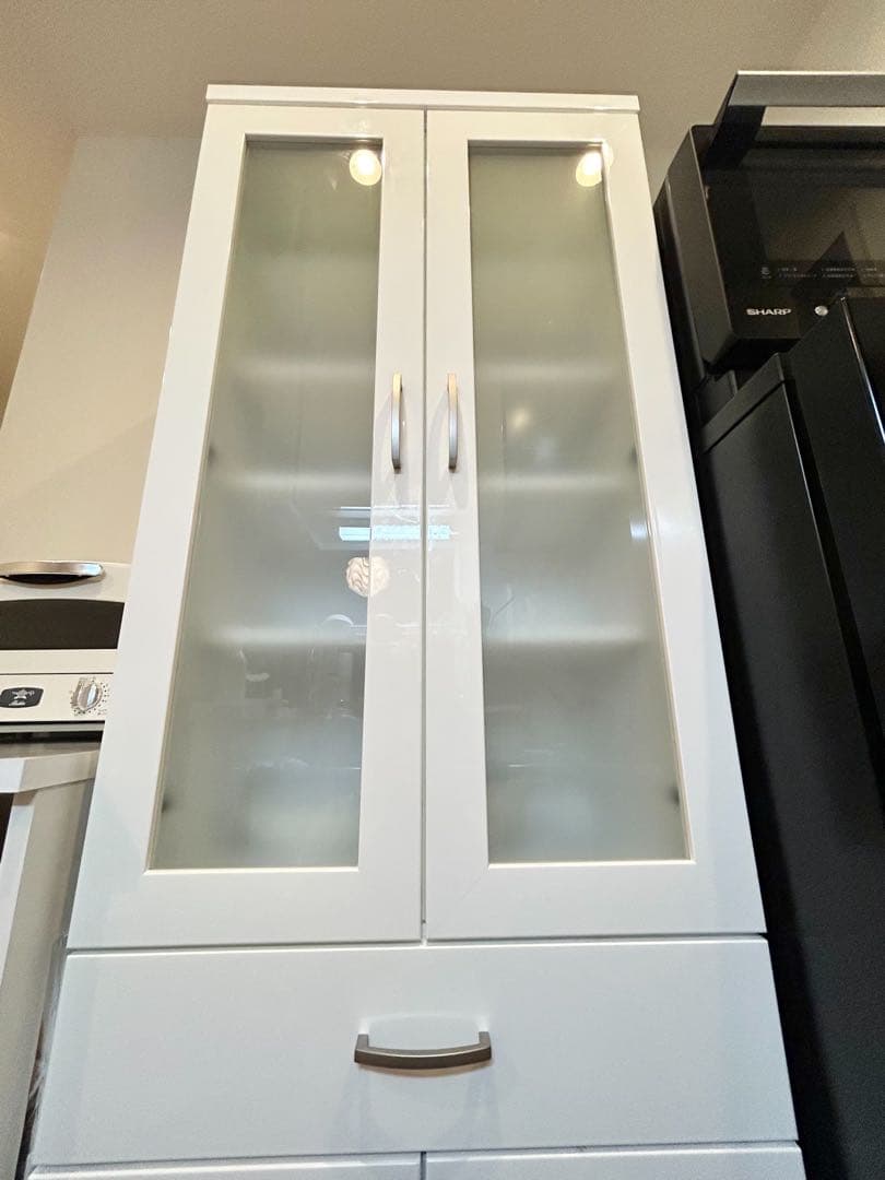 【食器棚】【ほぼ未使用品】ニトリ　コパンT60DB WH