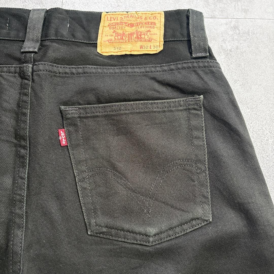 【W32 L30】00s europe levi's black 512
