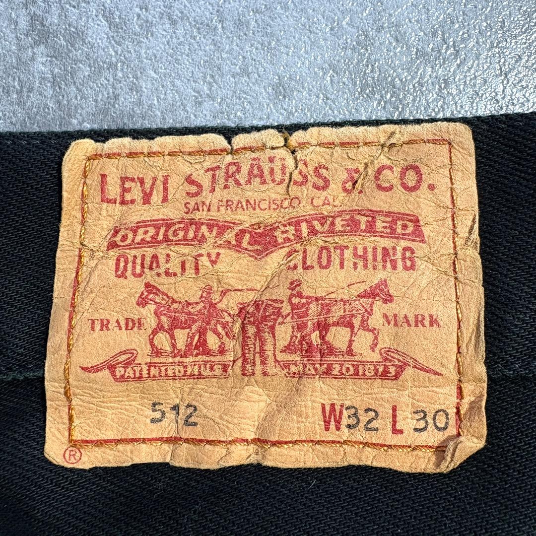 【W32 L30】00s europe levi's black 512