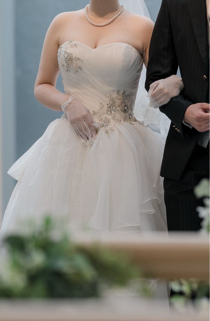 【値下げしました！Sサイズ】ウエディングドレス　プリンセス/A ライン