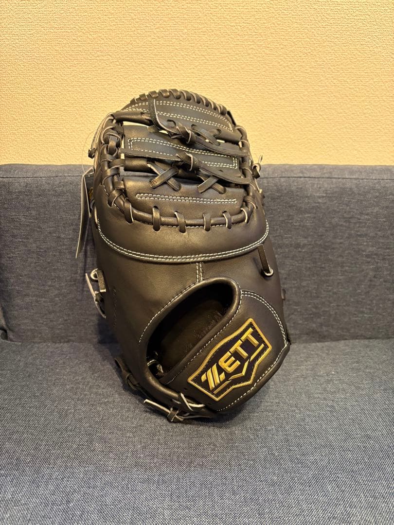 ぽ*か様 ラスト！ 【新品未使用】ZETT 硬式用ファーストミット一塁手用黒ブラ