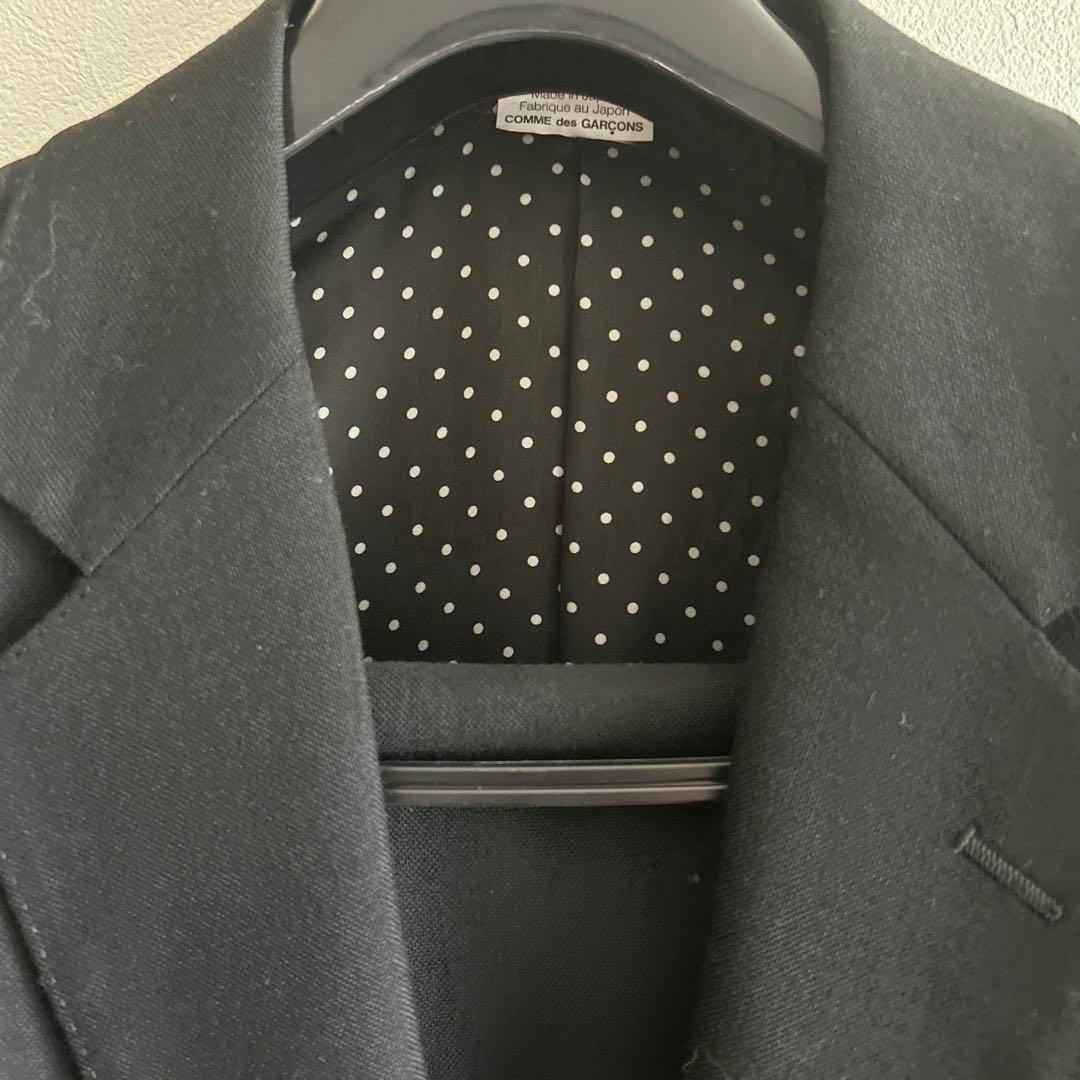 ブラック シングルブレスト スーツジャケット