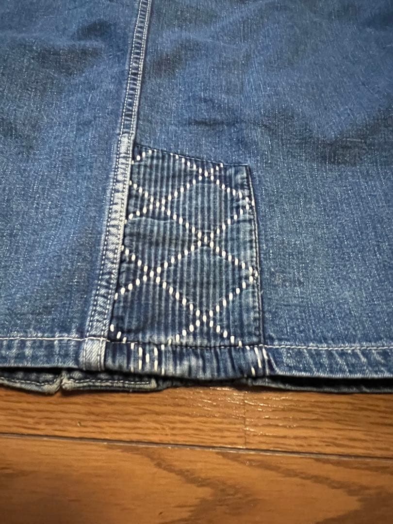 FDMTL ファンダメンタル　パッチワークデニムカバーオール