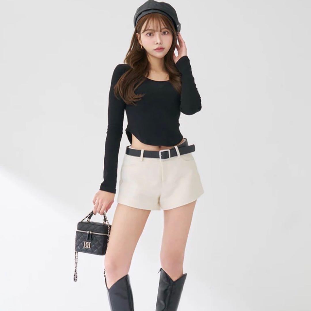 新品タグ付き　ボンディングツイードショートパンツ アイボリー M　darich