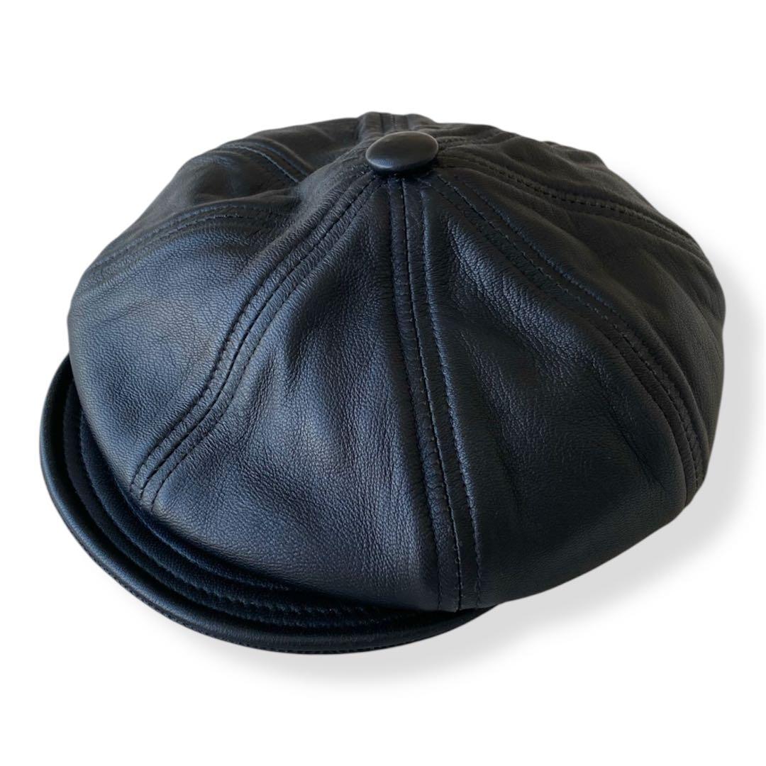 NEW YORK HAT USA製 ラムレザー キャスケット