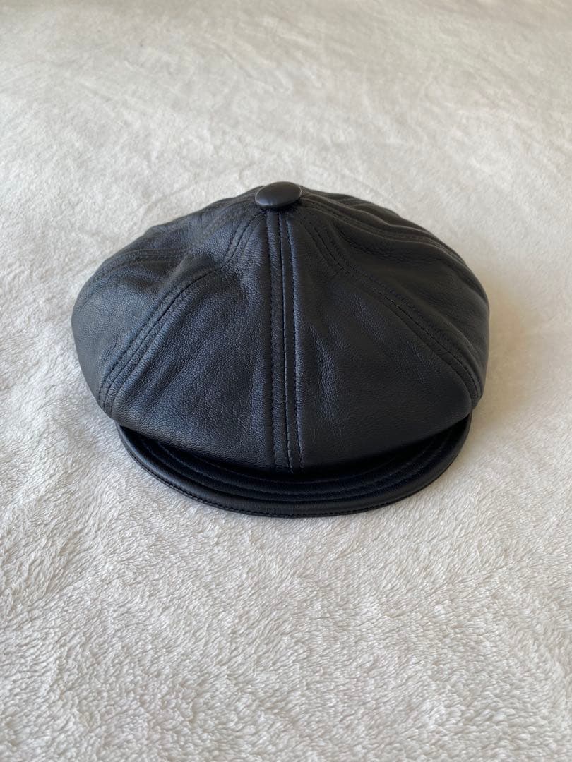 NEW YORK HAT USA製 ラムレザー キャスケット