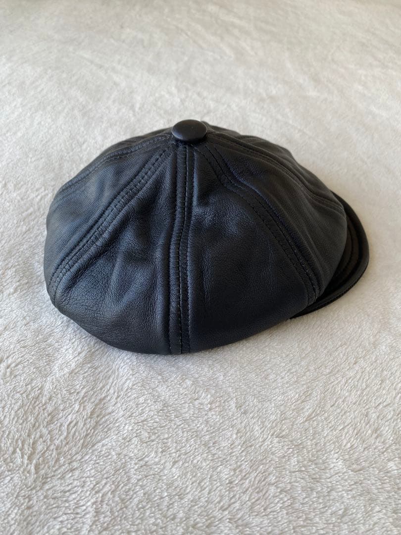 NEW YORK HAT USA製 ラムレザー キャスケット