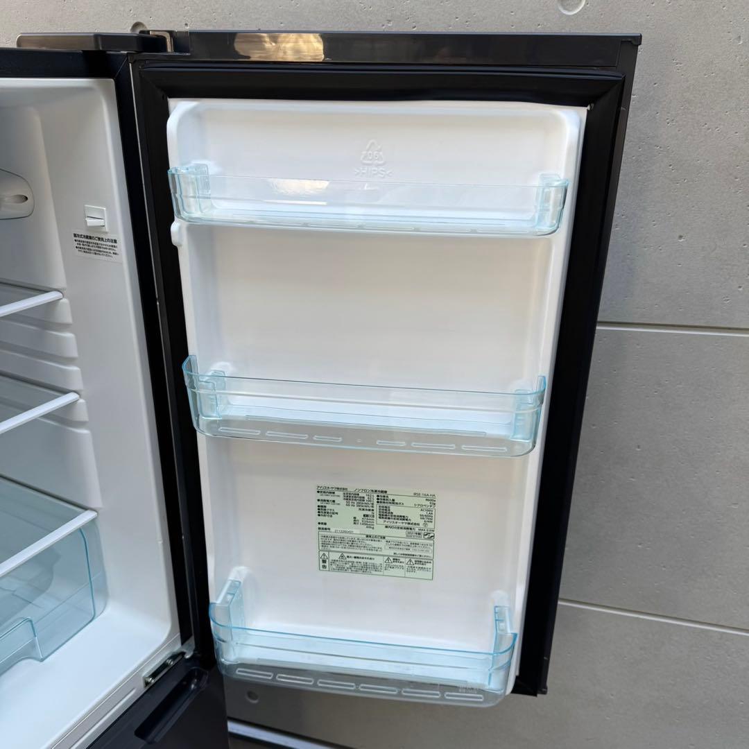 137⭐️2021年製★アイリスオーヤマ　冷蔵庫　ブラック　黒　一人暮らし