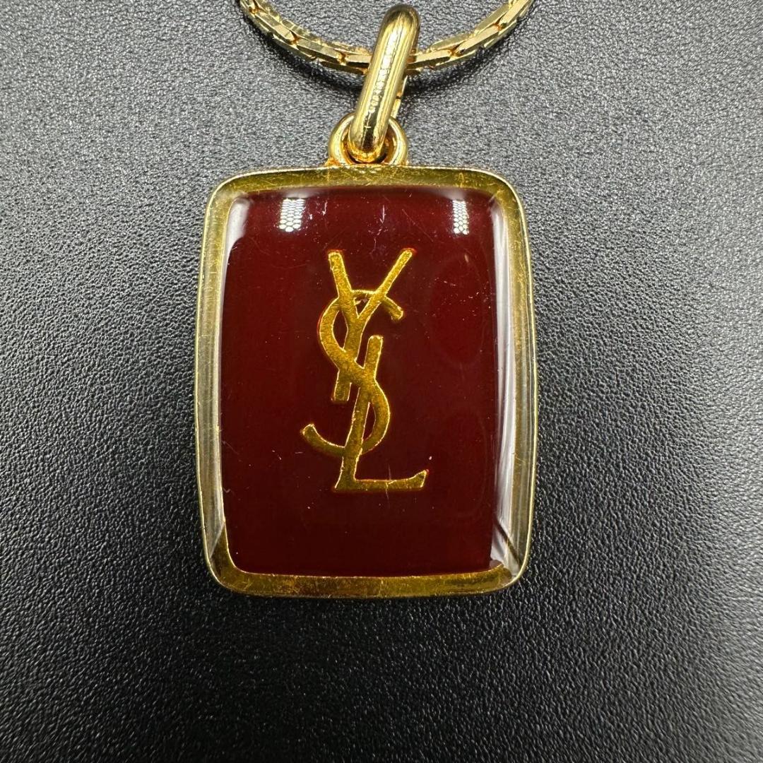 イヴサンローラン ネックレス ペンダント ゴールド ロゴ YSL r8121