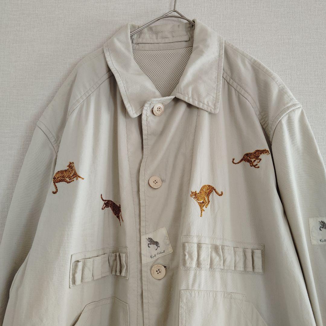 カールヘルム サファリジャケット レオパード刺繍 パッチワーク ピンクハウス