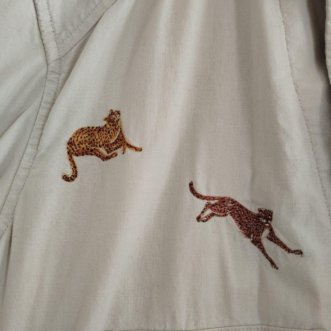 カールヘルム サファリジャケット レオパード刺繍 パッチワーク ピンクハウス
