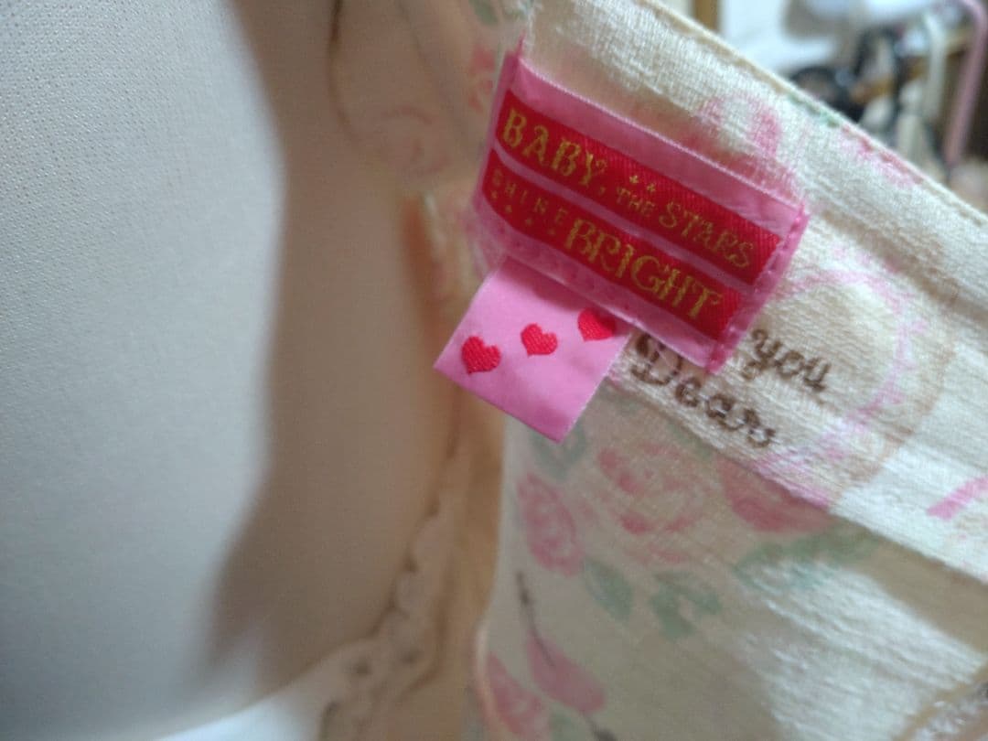 BABY♡ハートマーブルチョコレート柄JSK+カチューシャセット♡白