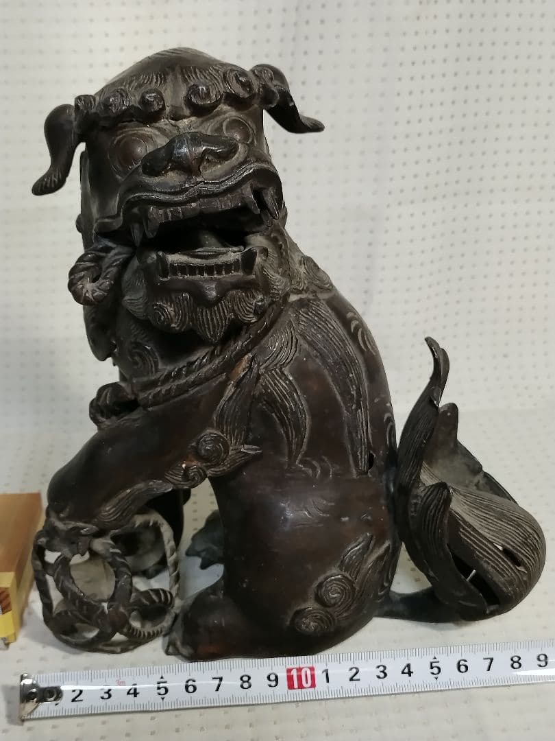 金属製 獅子像 アンティーク　明治？