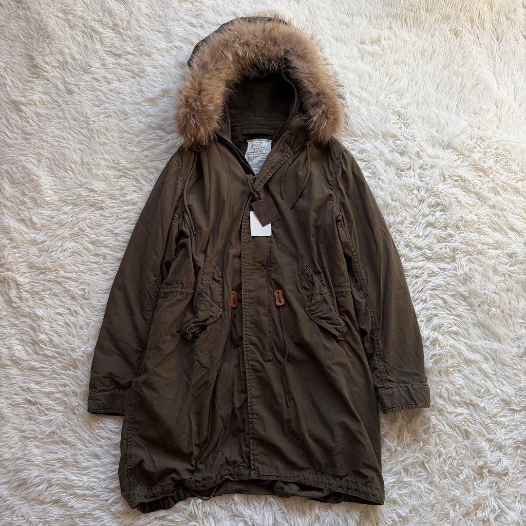 goa モッズコート 高級 フィンラクーンファー ライナー付 y2k 平成