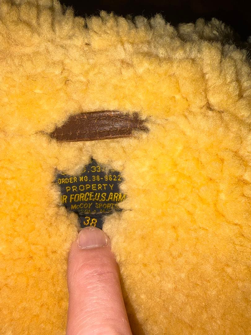 t*m様 旧リアルマッコイズ　McCOY’S SPORTS B-3 jacket