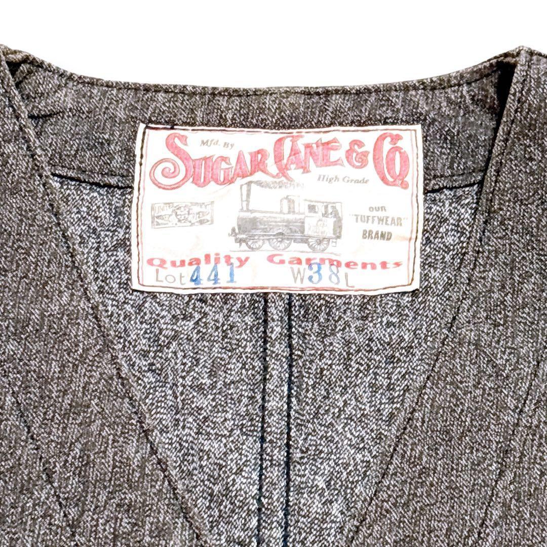SUGAR CANE Lot441 ワーク ベスト グレー シンチバック w38