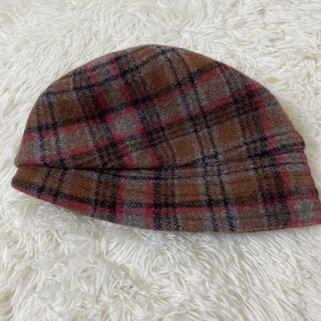希少✨ヴィヴィアンウエストウッド オーブ チェック柄 ウール クロッシェ ハット