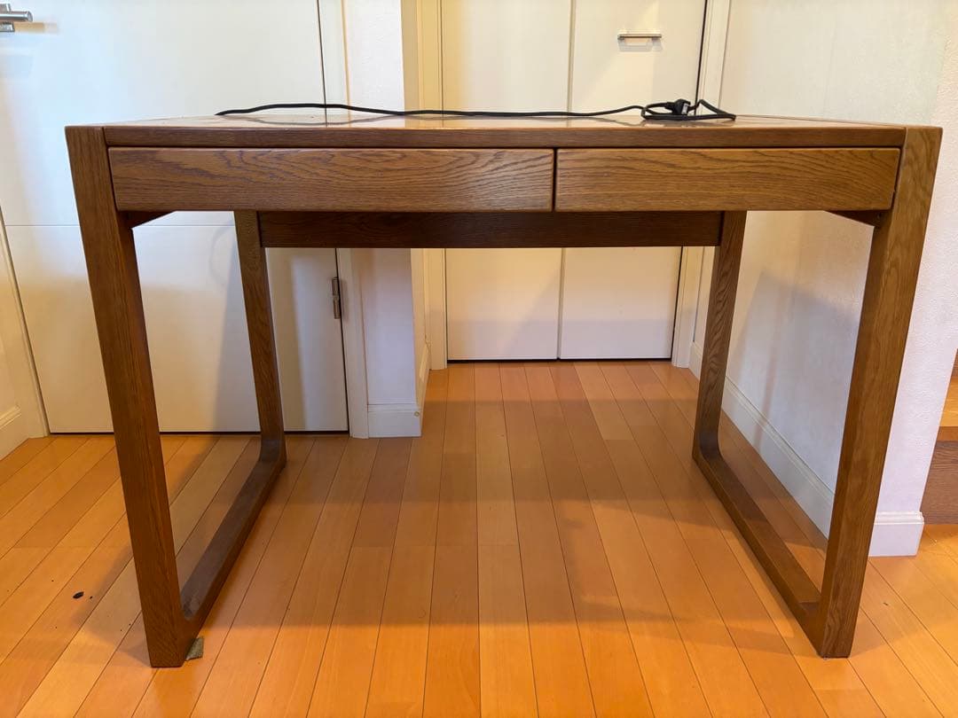 【価格等応相談】木製ブラウンデスク 浜本工芸